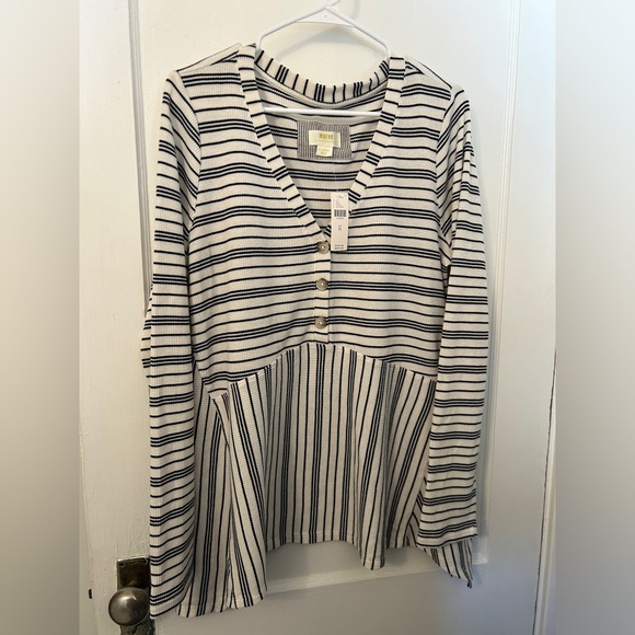 ANTHROPOLOGIE / Eliza Striped Long Sleeve Top - Picture 4 of 8